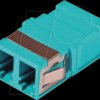 53516.1 Fiber optic coupling, LC duplex, multimode, aqua