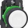 Pushbutton, unlabeled, unlit, groping, 1 Form A (N/O), waistband round, white, mounting Ø 22.5 mm, XB5AA115