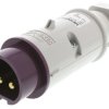 Złącze przemysłowe - zasilające 16A Wtyczka 20 → 25 V. 2P Męski MENNEKES Fioletowy Montaż na kablu IP44