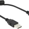 Delock Kabel USB USB 2.0 Złącze męskie USB-A, Złącze męskie USB-A 0.60 m czarny kabel spiralny 1937078