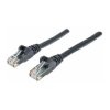 Intellinet 342063 Network Patch Cable, Cat6, 2m, Black, CCA, U/UTP, PVC, RJ45,