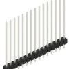 Pin header, 15 pole, pitch 2.54 mm, straight, black, 10049006