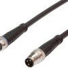 VK20C641, Kabel połączeniowy, 2 m, M8 żeński (gniazdo) 4-pinowy prosty, M8 męski (złącze) 3-pinowy prosty
