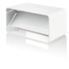 Łącznik kanałów płaskich 110x55 mm z zaw orem zwrotnym biały KP55-22 VENTIKA