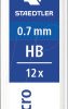 250 07-HB Fineline leads, 0.7 mm, HB, pack of 12