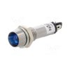 Kontrolka LED 8mm 12V niebieska wklęsła / IND8-12B-B