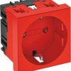 Gniazdo 0 stopni, 1-drożny styk ochronny OBO Bettermann, 6120014, czerwony, (S x W x G) 45 x 45 x 42 mm