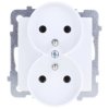AS Gniazdo podwójne z/u białe GP-2GRZ/m/00