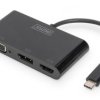 Adapter graficzny HDMI/DP/VGA 4K 60Hz UHD/ FHD na USB 3.1-C z audio czarny DA-70859