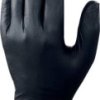 RĘKAWICE JEDNORAZOWE Z NITRYLU, NIEPUDROWANE, OPAKOWANIE 100, CZARNE, ROZMIAR 9/10, V1460B10009