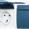 Busch-Jaeger 20/2 EW-53 Osprzęt elektroinstalacyjny do pomieszczeń wilgotnych Gniazdo elektryczne podwójne Ocean, natynk