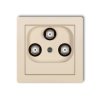DECO Gniazdo multimedialne 3F DATA (UPC) beżowy 1DGMU