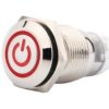 Przycisk wandaloodporny PBW-16APP bistabilny czerwone podświetlenie 12V