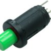 Pushbutton, 2 pole, green, unlit , 0.2 A/60 V, IP40, 0041.9142.5107