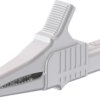 Alligator clip, white, max. 20 mm, L 82.2 mm, CAT II, socket 4 mm, 66.9755-29