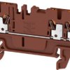 Through terminal block, push-in connection, 1.5 mm², 17.5 A, 6 kV, brown, 2534530000