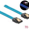 82133 SATA 6 Gb/s Cable UV glow effect blue 70 cm