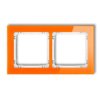 DECO Ramka 2 podwójna uniwersalna - efekt szkła (ramka: pomarańczowa: spód: biały) pomarańczowy 13-0-DRS-2 KARLIK