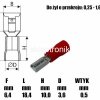 Konektor 2,8 0,5-1,5mm żeński czer. 10szt