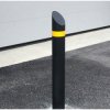Replenishh 65-3365 Fixed Bollard 1000x90mm Galv Black Concrete In Mitre Top