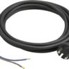Przewód Z Wtyczką Gumowy 2X1,5Mm 5M Czarny