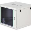 Szafa sieciowa wisząca Dynamic 19 9U rack 600x600, drzwi szyba, szary, niezłożona, 60kg DN-37106