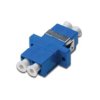Adapter światłowodowy LC/LC, duplex, jednomodowy OS2, ceramiczna tuleja, niebieski DN-96007-2