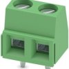 PCB terminal, 2 pole, pitch 5.08 mm, AWG 26-16, 13.5 A, screw connection, green, 1729128