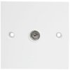 Dencon 7119NB Single Flush Coax TV Socket White