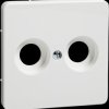 503614 Central plate for antenna socket, 2 hole, RENOVATION, pure white