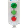 Kaseta sterownicza 3-otworowa zielony/czerwony/lampka zielona 230V IP65 1x dławik M20 szara ST22K3\06-1