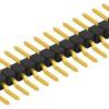 Pin header, 15 pole, pitch 2.54 mm, straight, black, 10050307