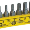 Screwdriver kit, different sizes, hexagon, L 25 mm, T4524