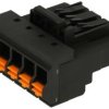 Łączówka; rozłączna; 0150-2005; 5 torów; R=5,08mm; 27,9mm; 16A; 300V; na przewód; proste; otwór okrągły; wtykany; czarny; Dinkle