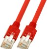 Patch cable, crossover, RJ45 plug, straight to RJ45 plug, straight, Cat 5e, SF/UTP, PVC, 10 m, red, K2793.10