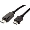 Value 11.99.5781 DisplayPort to HDMI adapter cable Black 2.00 m Shielded