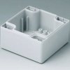 ABS enclosure shell, (L x W x H) 80 x 80 x 40 mm, light gray (RAL 7035), C1080801