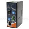 IGPMC-111GP, Media konwerter przemysłowy, DIN, 1x 10/1000TX (RJ-45 z PoE) + 1x 1000FX (SFP) LFP