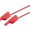 Izolowany przewód banan - banan 4mm 50cm średnica 2mm czerwony