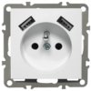 Quadra Gniazdko Z Bolcem 2X Usb Do Ramek 230V 2.1A