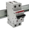 Wyłącznik nadprądowy MCB, Typ K, 2-biegunowy, 2A, 400V, 125V, na szynę DIN, ABB S202-K2, S200