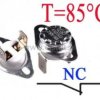 Termostat bimetaliczny 16A 250VAC 85°C pionowy NC