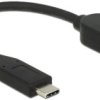 Kabel USB 3.1 Gen 2 typu C/typu A DeLOCK 0,1 m USB C USB A czarny