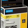 18433 DYMO IND tape, vinyl, 19 mm, black/yellow