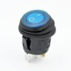 KCD5-BU przełącznik okrągły kołyskowy hermetyczny podświetlany niebieski ON-OFF; 6A / 250V
