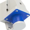 CEE surface mounted plug, 3 pole, 16 A/400 V, blue, 6 h, IP44, 513-6D