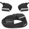 Kabel Audio-Video Euro Scart (Wtyk 21-Pin / Wtyk 21-Pin) Czarny 1,5M