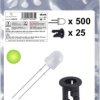 Quadrios 25O210 Akcesoria LED żółto-zielony okrągły 3 mm 700 mcd 20 mA 2.0 V
