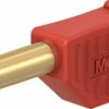 4 mm plug, solder connection, red, 22.2642-22