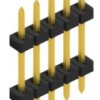 Pin header, 5 pole, pitch 2 mm, straight, black, SLY50815G
